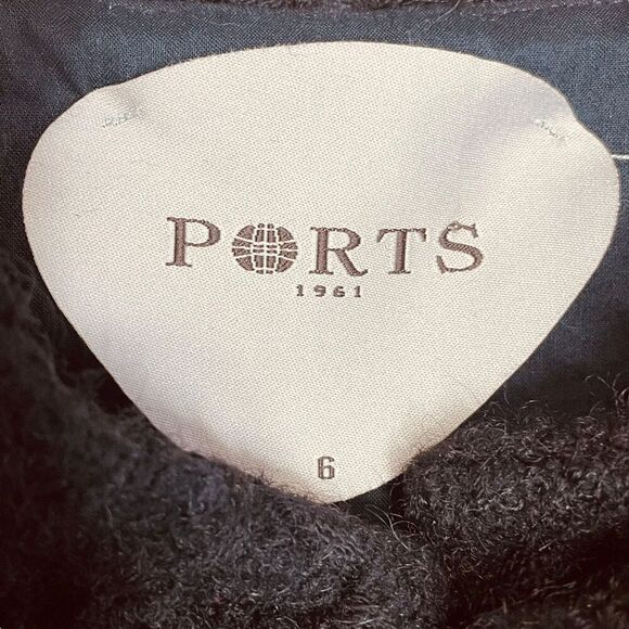 Ports 1961 Wool Blend Logo Plaque Single Breasted Coat - Picture 3 of 12